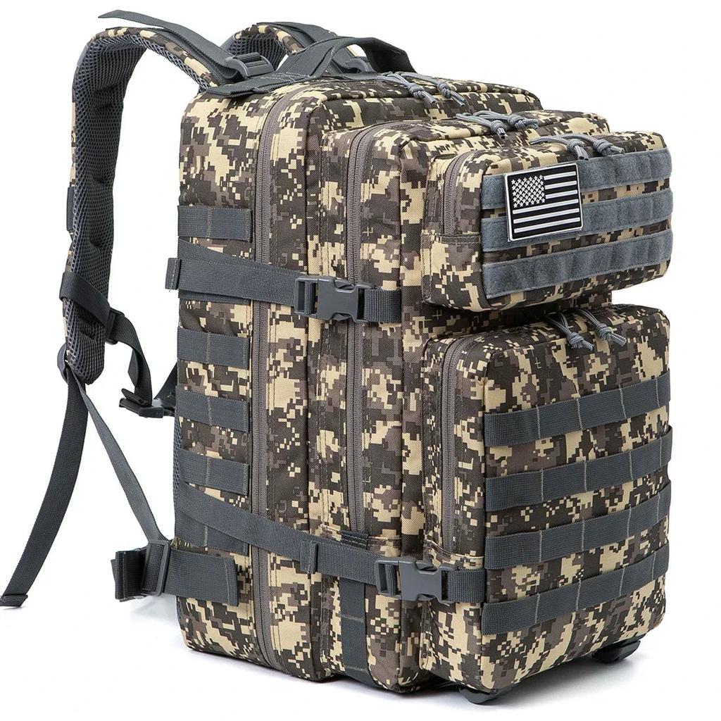 45L Outdoor Tactical Backpack with Molle System acu by HitMyNeed