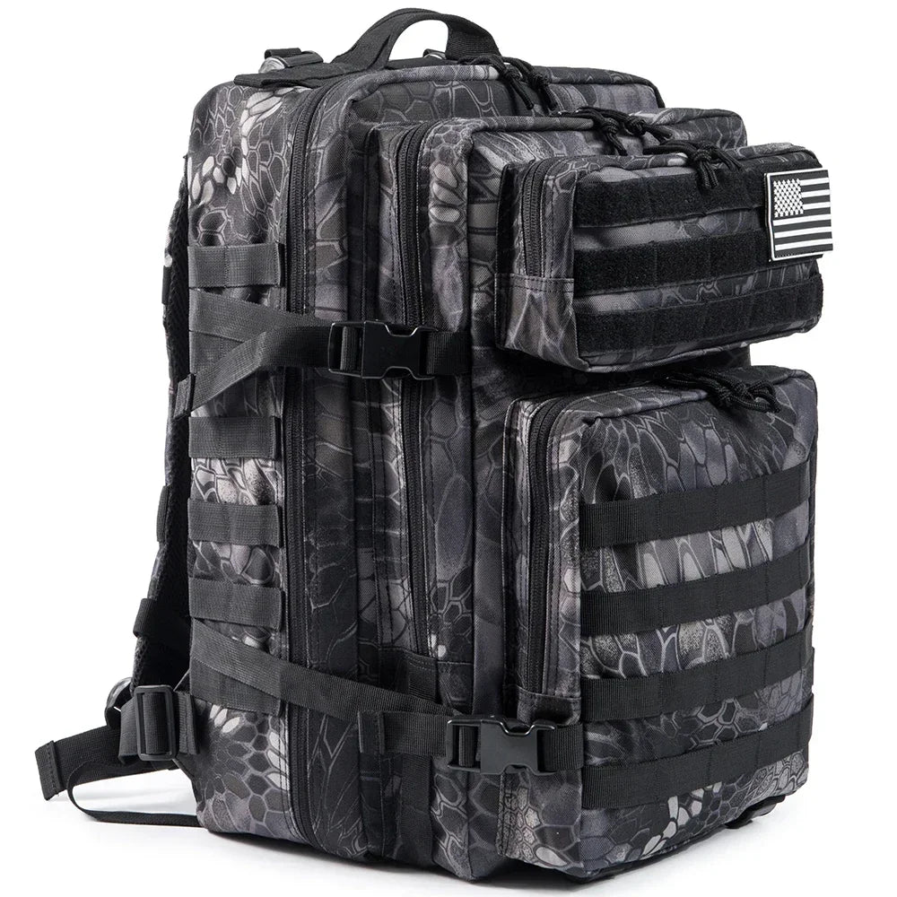 45L Outdoor Tactical Backpack with Molle System black-pythons by HitMyNeed