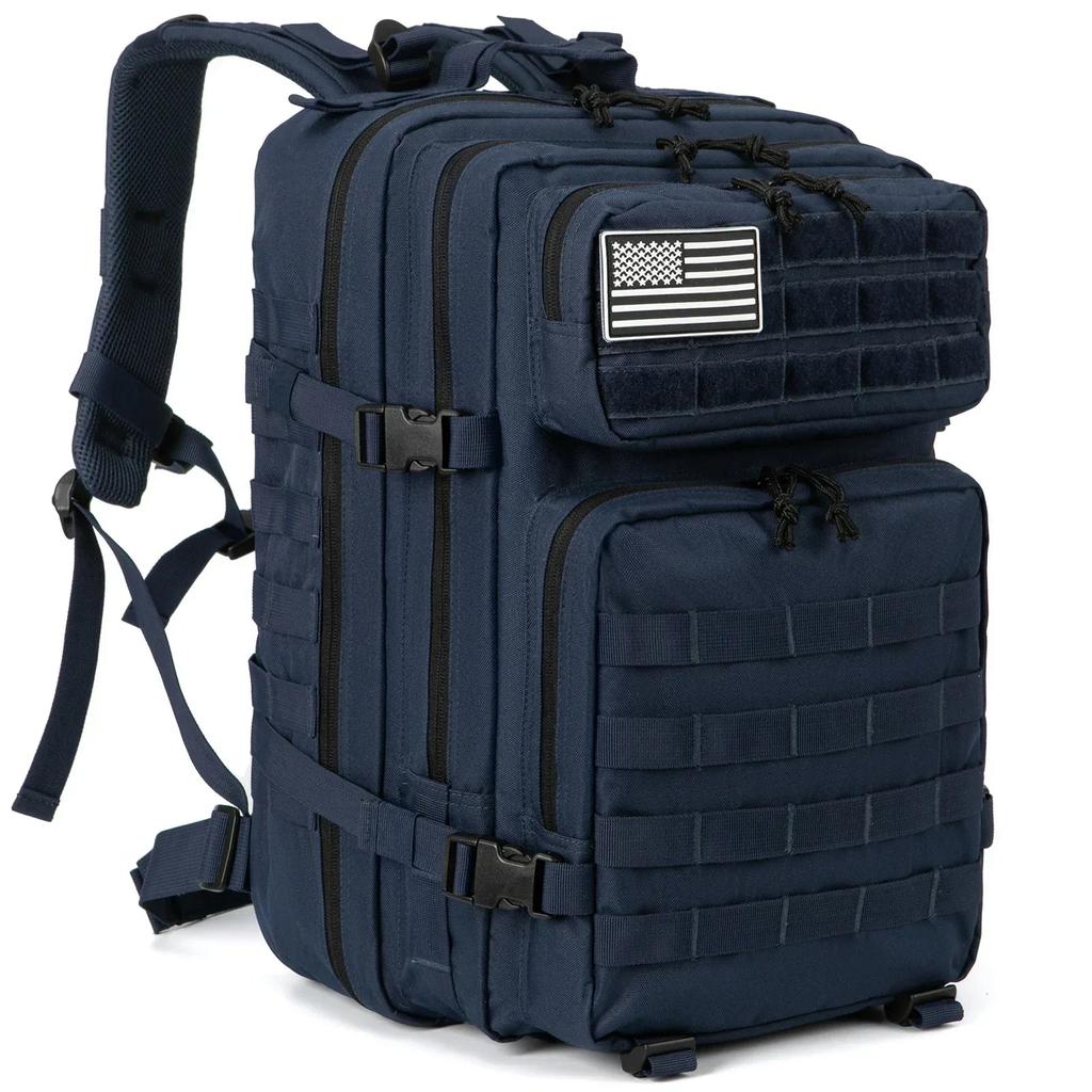 45L Outdoor Tactical Backpack with Molle System blue by HitMyNeed