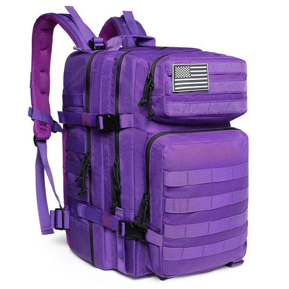 45L Outdoor Tactical Backpack with Molle System purple by HitMyNeed