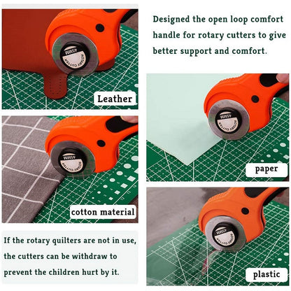 45mm Rotary Cutter Set with Ergonomic Handle by HitMyNeed