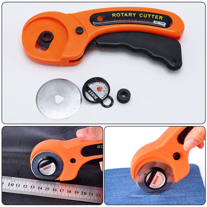 45mm Rotary Cutter Set with Ergonomic Handle by HitMyNeed