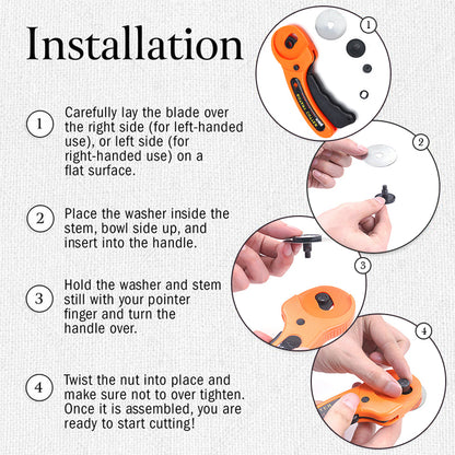 45mm Rotary Cutter Set with Ergonomic Handle by HitMyNeed