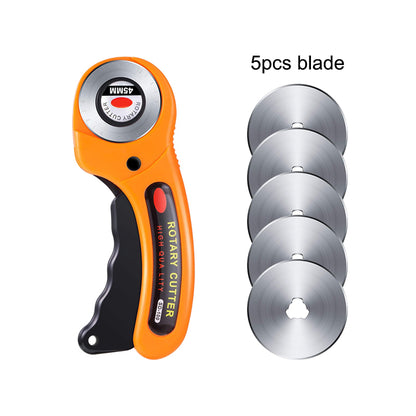 45mm Rotary Cutter Set with Ergonomic Handle orange-new-set by HitMyNeed