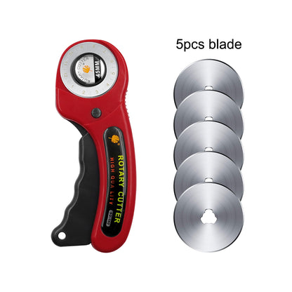 45mm Rotary Cutter Set with Ergonomic Handle red-new-set by HitMyNeed