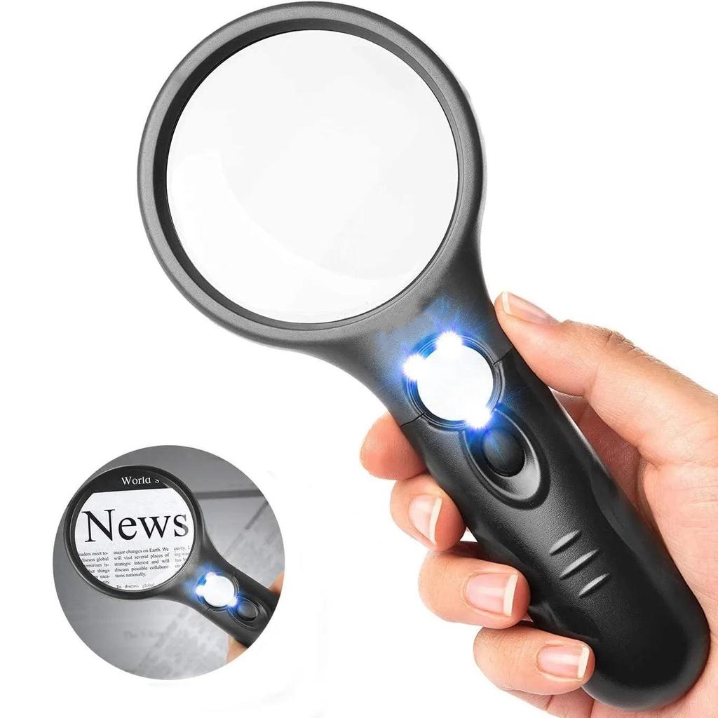 45X / 3X LED Handheld Magnifying Glass Loupe by HitMyNeed