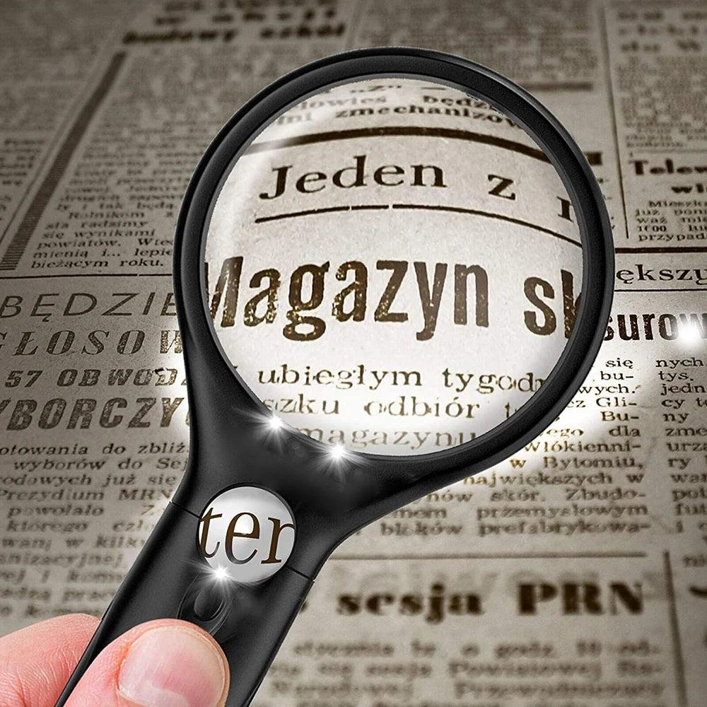 45X / 3X LED Handheld Magnifying Glass Loupe by HitMyNeed