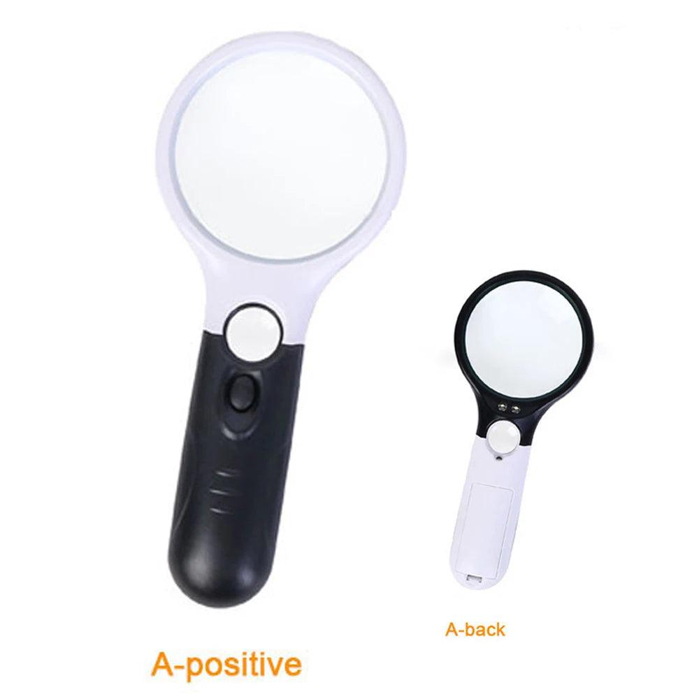 45X / 3X LED Handheld Magnifying Glass Loupe a by HitMyNeed