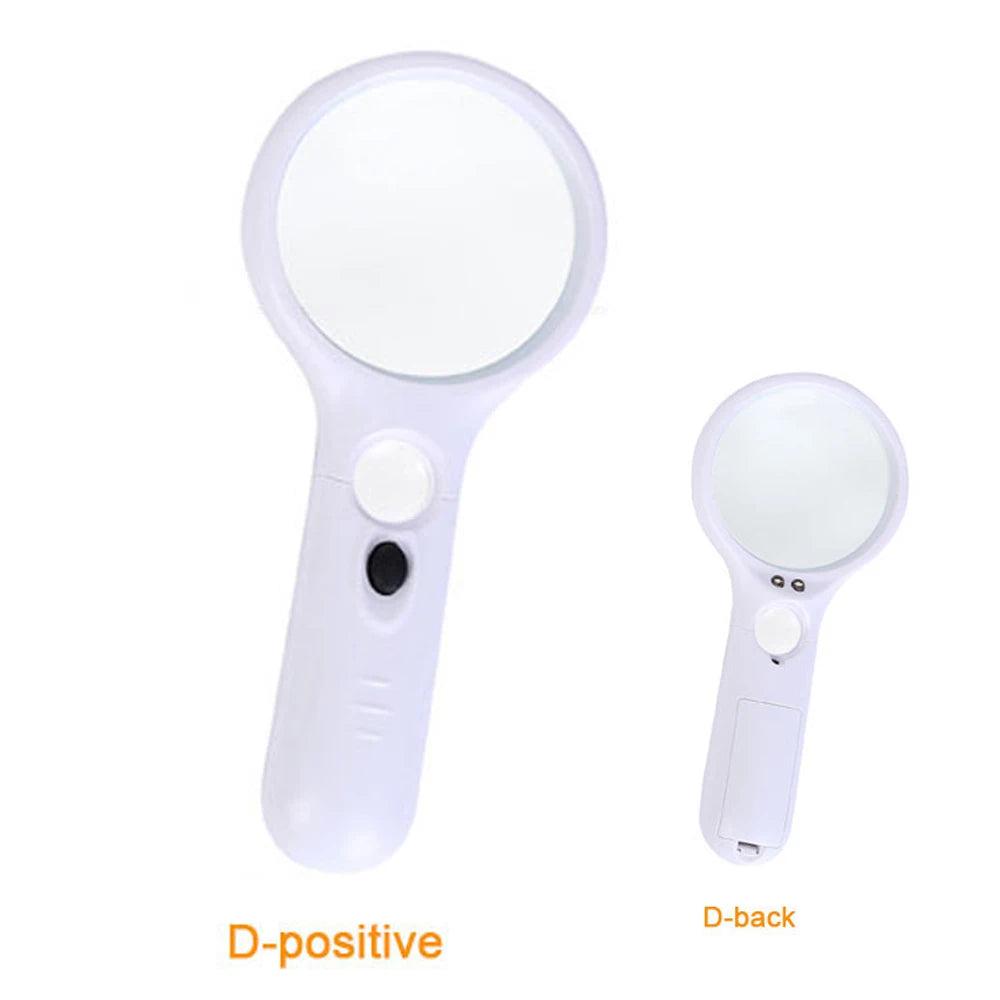 45X / 3X LED Handheld Magnifying Glass Loupe white by HitMyNeed