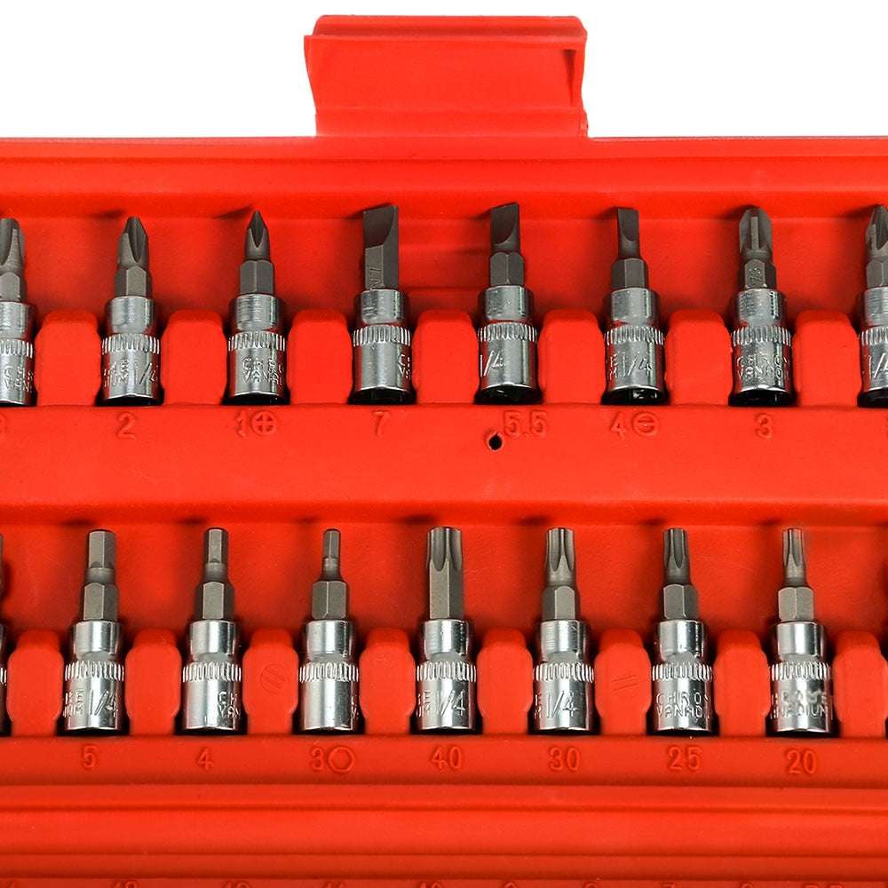 46-Piece 1/4" Drive Socket Wrench Tool Kit by HitMyNeed