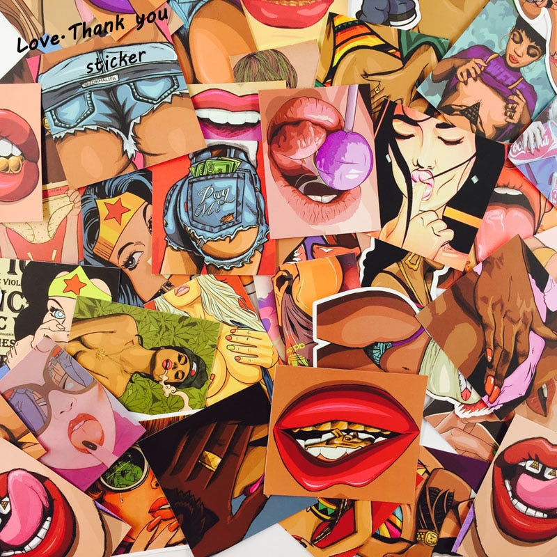 47pcs Adult Vulgar PVC Sticker Pack by HitMyNeed