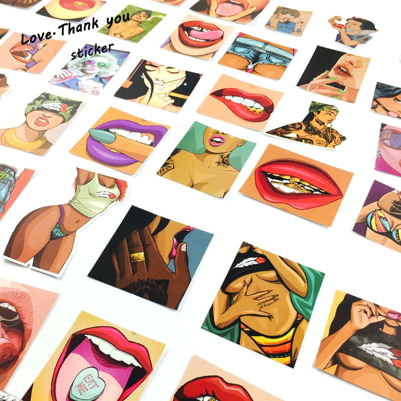 47pcs Adult Vulgar PVC Sticker Pack by HitMyNeed