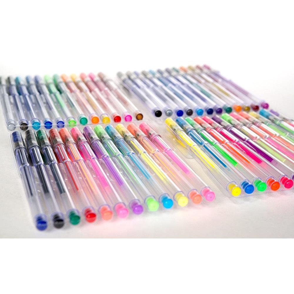 48-Color Metallic Pastel Neon Glitter Gel Pen Set by HitMyNeed