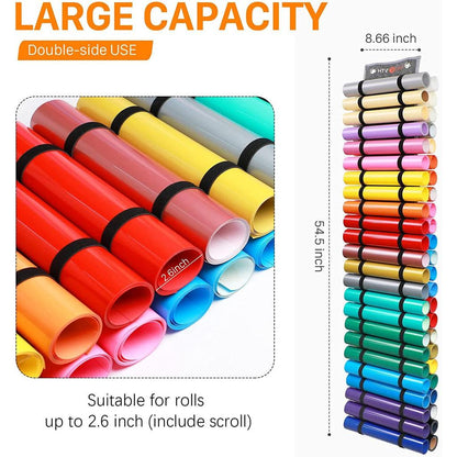 48 Grids Hanging Vinyl Roll Storage Organizer by HitMyNeed
