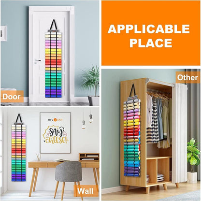 48 Grids Hanging Vinyl Roll Storage Organizer by HitMyNeed