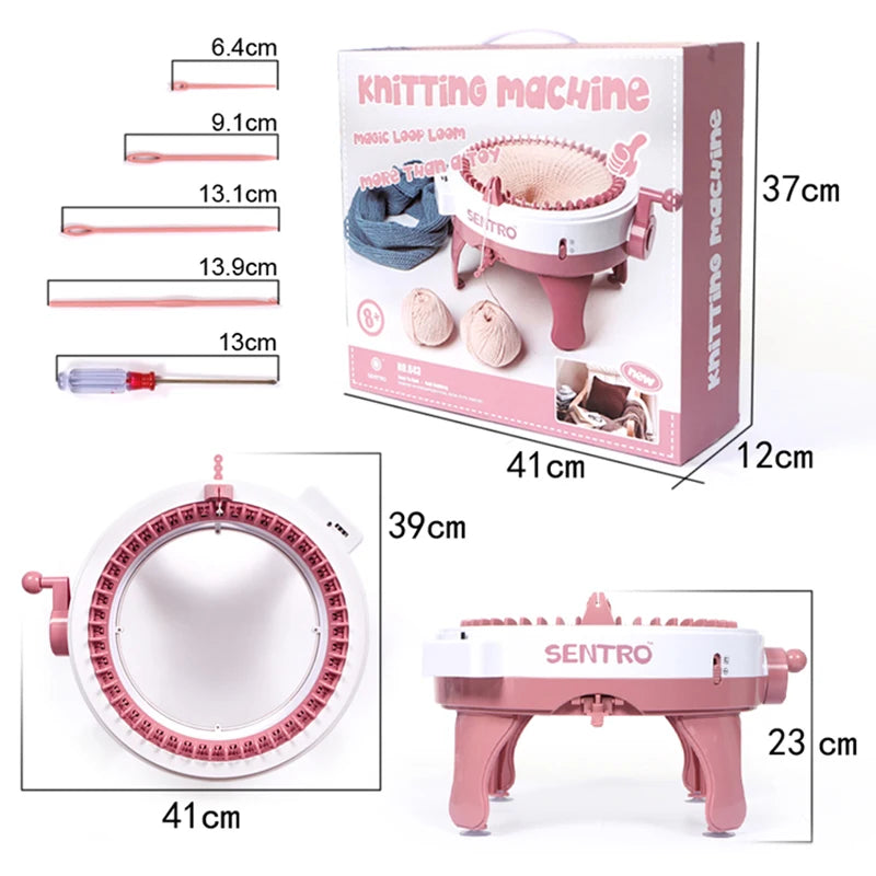 48-Needle Handmade Knitting Machine for Scarves & Hats by HitMyNeed