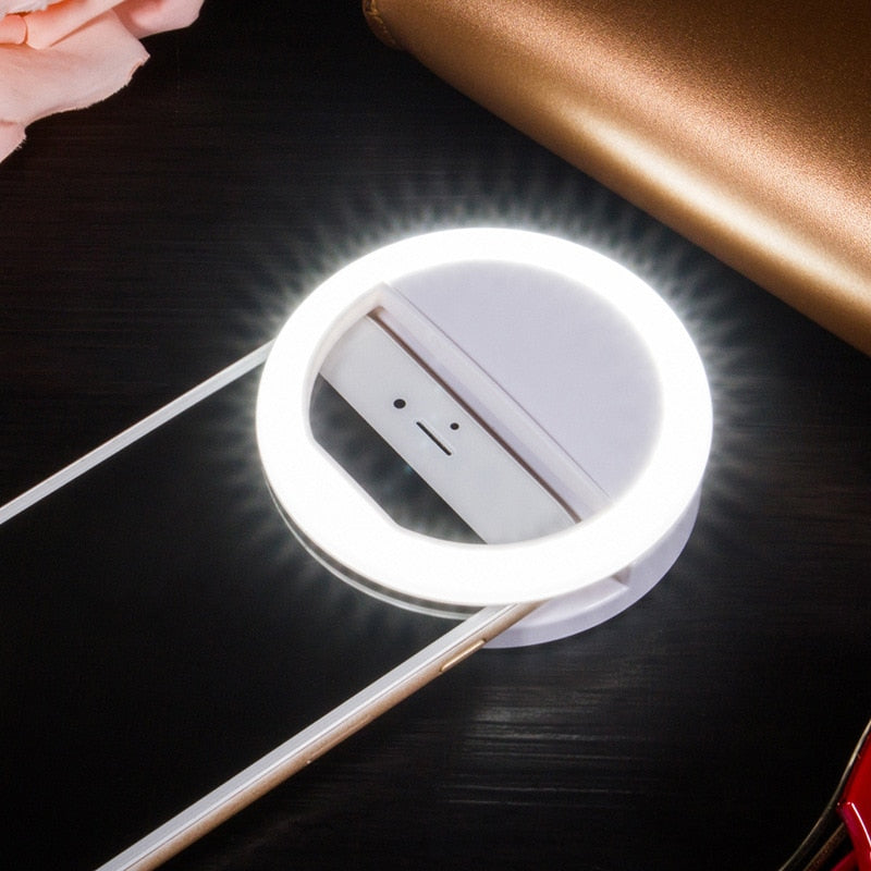 LED Clip-On Selfie Ring Light for Smartphones