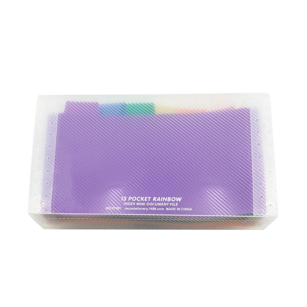 A6 Expanding File Folder Organizer with 13 Pockets