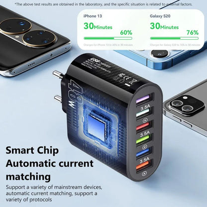 48W 6-Port USB Wall Charger with QC3.0 Fast Charging by HitMyNeed