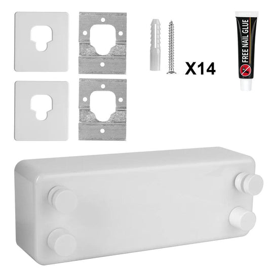 4.2m Double-Layer Retractable Clothesline Rack white by HitMyNeed