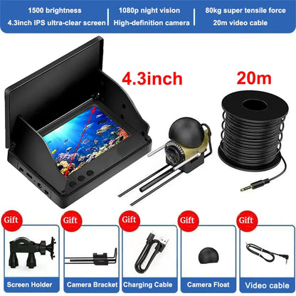 4.3" Underwater Fish Finder Camera 1080P with Night Vision by HitMyNeed