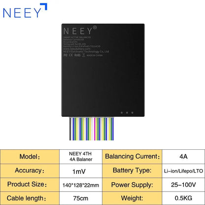 4A Smart Active Balancer for 8S-24S LiFePO4 Li-ion LTO by HitMyNeed
