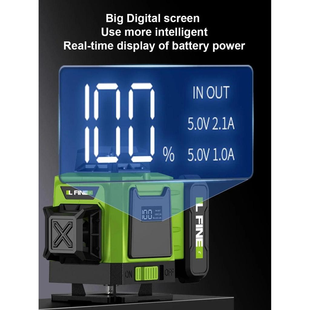 4D 16-Line 360° Self-Leveling Laser Level with Remote by HitMyNeed