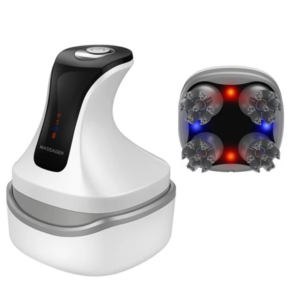 4D Electric Scalp Massager with Red & Blue LED Therapy by HitMyNeed