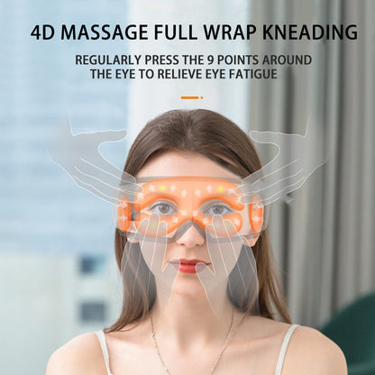 4D Heated Eye Massager with Bluetooth & Air Pressure by HitMyNeed