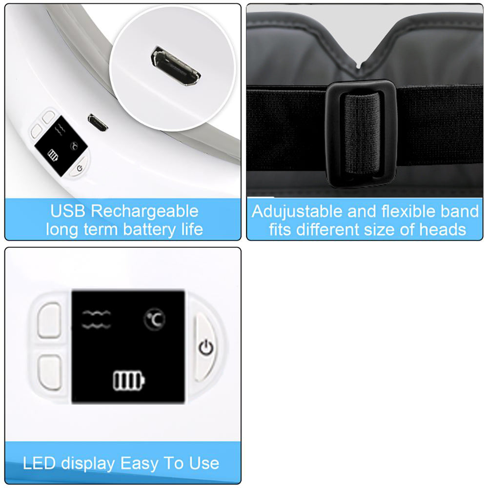 4D Heated Eye Massager with Bluetooth & Air Pressure by HitMyNeed