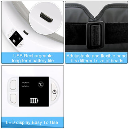 4D Heated Eye Massager with Bluetooth & Air Pressure by HitMyNeed