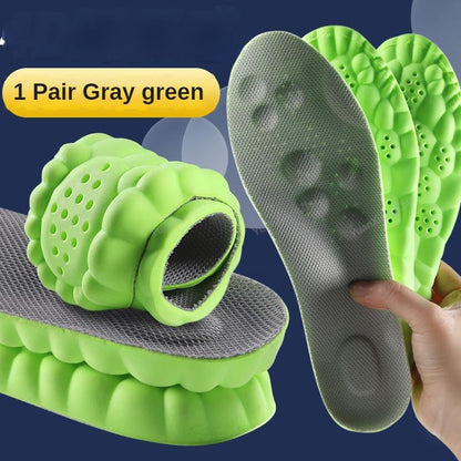 4D Orthopedic Running Insoles with Arch Support gray-green eu45-46 by HitMyNeed