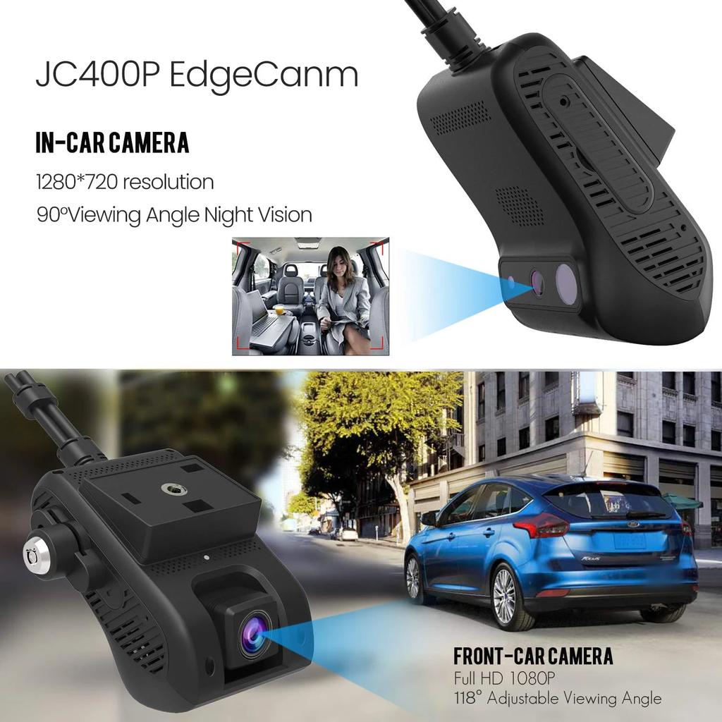 4G Dual Dash Cam with GPS, WiFi Hotspot & Cloud Alerts by HitMyNeed