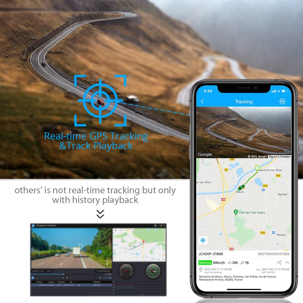 4G Dual Dash Cam with GPS, WiFi Hotspot & Cloud Alerts by HitMyNeed