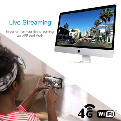 4G Dual Dash Cam with GPS, WiFi Hotspot & Cloud Alerts by HitMyNeed