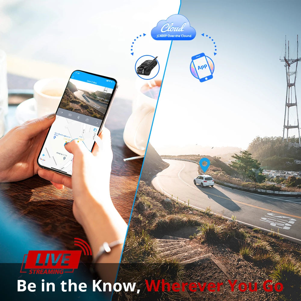 4G Dual Dash Cam with GPS, WiFi Hotspot & Cloud Alerts by HitMyNeed