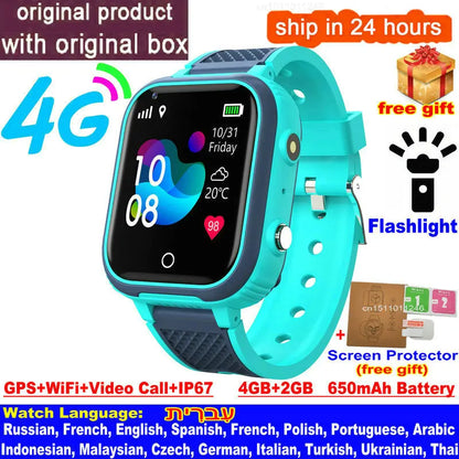 4G Kids Smartwatch with GPS, WiFi & Video Calling blue by HitMyNeed