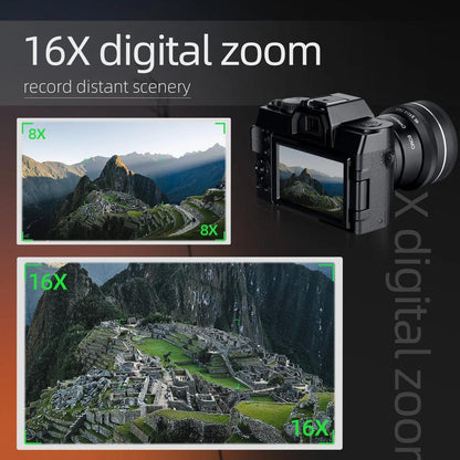 4K 48MP Vlogging Camera with 16X Zoom & Flip Screen by HitMyNeed