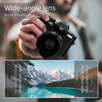 4K 48MP Vlogging Camera with 16X Zoom & Flip Screen by HitMyNeed