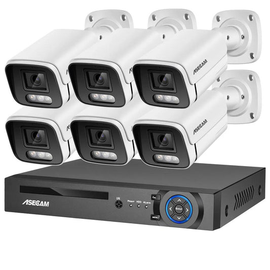 4K 8MP PoE Security Camera System with Audio & AI 4CH NVR and 2 Cameras 1t by HitMyNeed