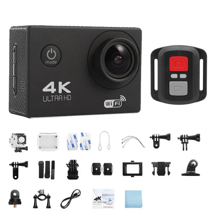 4K Action Camera with WiFi & 30m Waterproof Case black by HitMyNeed