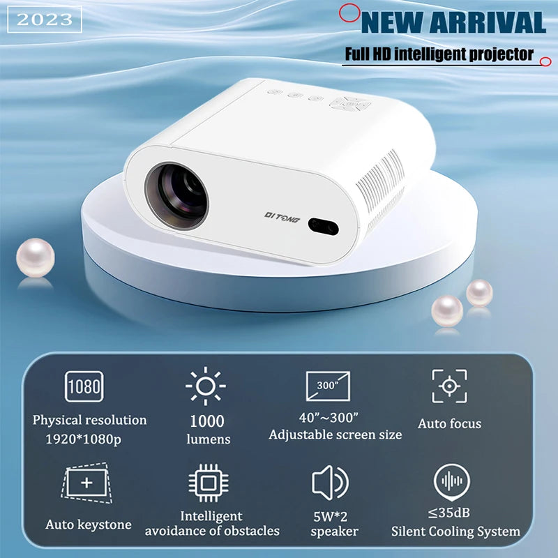 4K Android Projector with Dual WiFi 6 & Bluetooth by HitMyNeed