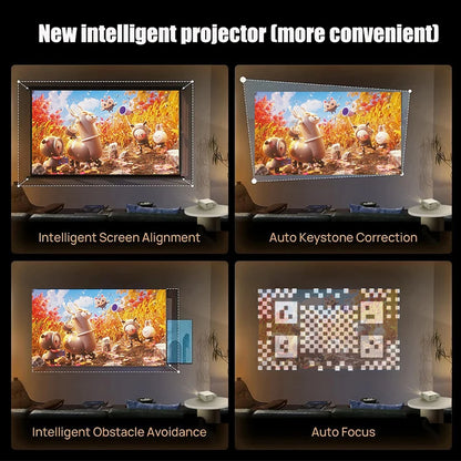 4K Android Projector with Dual WiFi 6 & Bluetooth by HitMyNeed