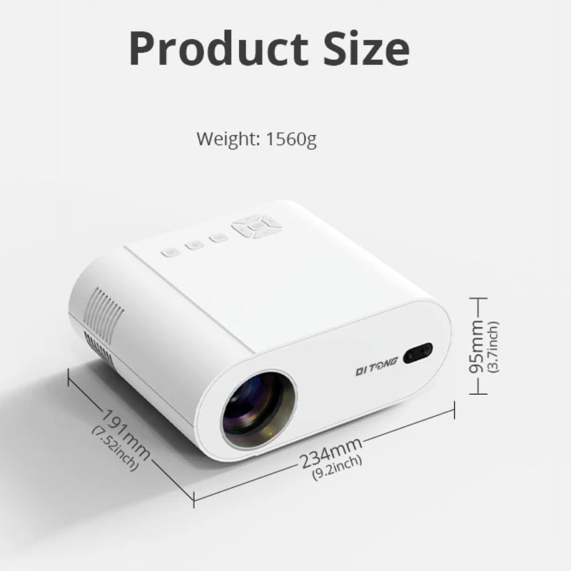 4K Android Projector with Dual WiFi 6 & Bluetooth by HitMyNeed