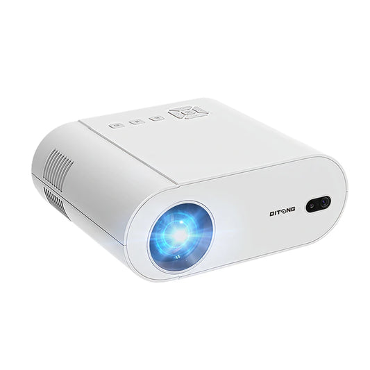 4K Android Projector with Dual WiFi 6 & Bluetooth white uk-plug by HitMyNeed
