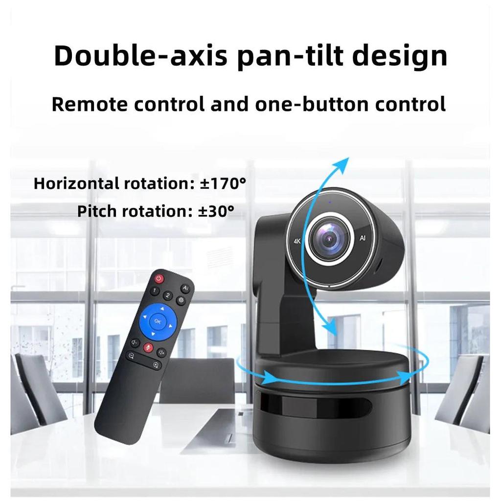 4K PTZ Webcam with AI Tracking and Dual Mics by HitMyNeed