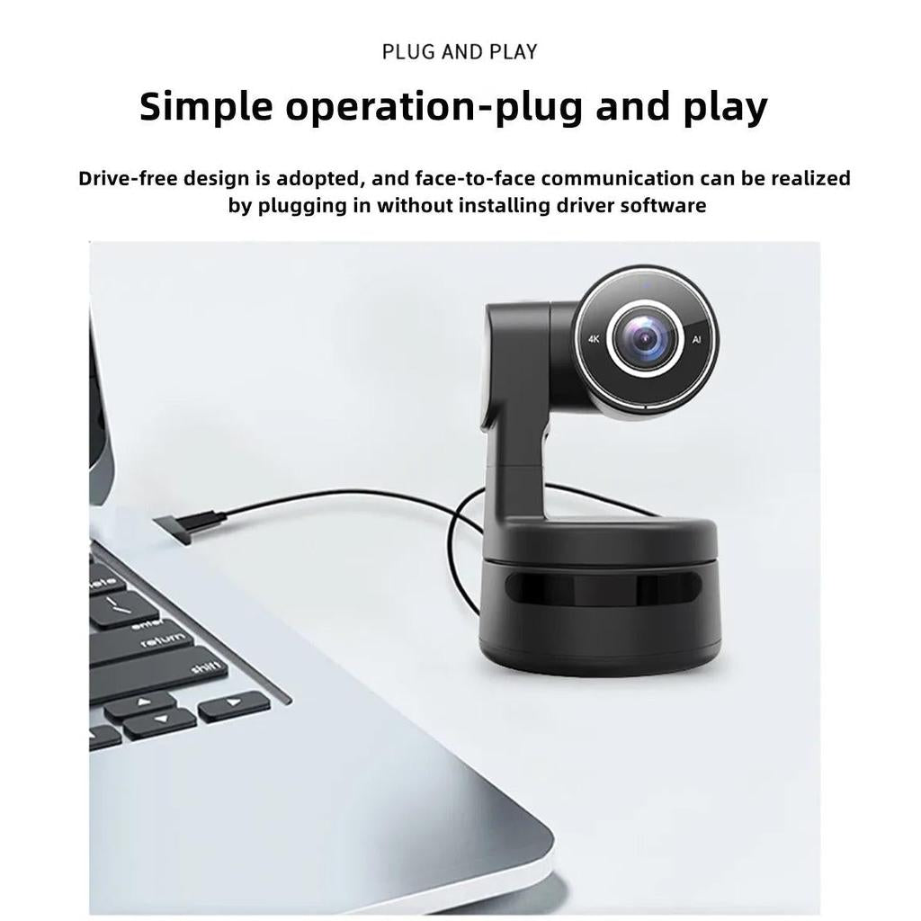 4K PTZ Webcam with AI Tracking and Dual Mics by HitMyNeed