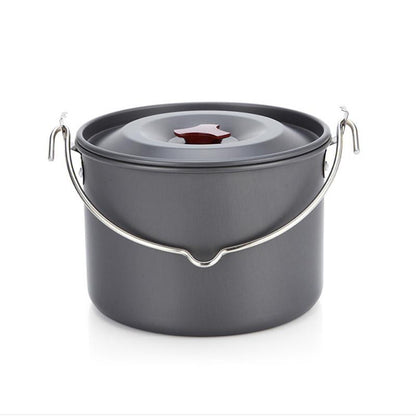 4L Hangable Aluminum Camping Pot with Mesh Bag by HitMyNeed
