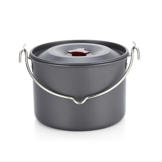 4L Hangable Aluminum Camping Pot with Mesh Bag by HitMyNeed