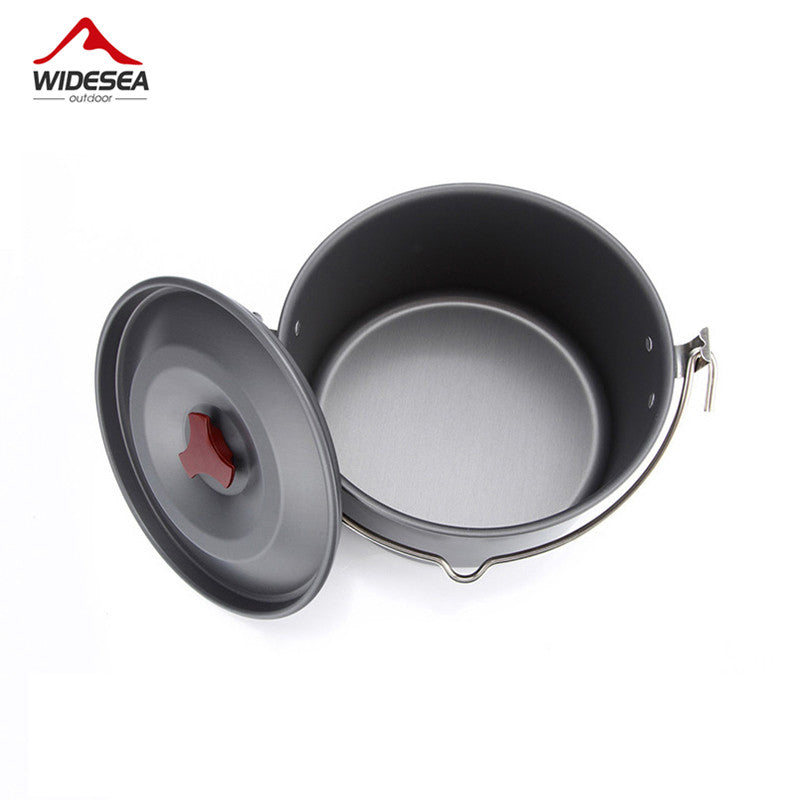 4L Hangable Aluminum Camping Pot with Mesh Bag by HitMyNeed